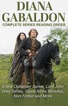 DIANA GABALDON - COMPLETE SERIES READING ORDER AND CHECKLIST: Entire Outlander universe in reading order, Outlander series only, Lord John Grey series, short stories, novellas