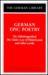 German Epic Poetry The Nibelungenlied, the Older Lay of Hildebrand, and Other Works by Francis G. Gentry