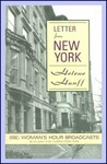 Letter from New York: BBC Woman's Hour Broadcasts cover