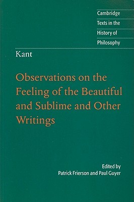 Observations On The Feeling Of Beautiful And Sublime By Immanuel Kant