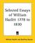 Selected Essays, 1778-1830