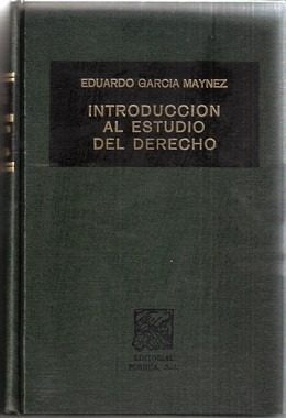 libro introduccion al estudio del derecho eduardo garcia maynez