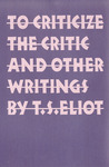 To Criticize the Critic and Other Writings cover
