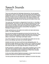 Speech Sounds cover