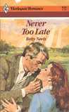 Never Too Late cover