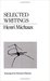Selected Writings by Henri Michaux