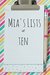 Mia's Lists of Ten by Teddy O'Malley