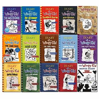 Diary of A Wimpy Kid Ultimate Complete 15 Books Set Collection (The Getaway (Hardback) The Meltdown (Hardback) Movie Diary (Hardback))