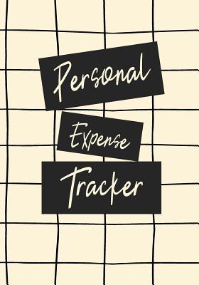 personal expense tracker cream geometric grid daily and monthly