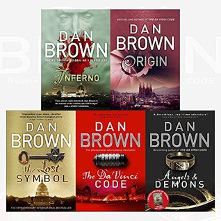 robert langdon series dan brown collection 5 books set (angels and demons, the da vinci code, the lost symbol, inferno, origin)