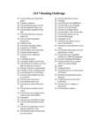 2017 Reading Challenge