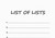 The List of Lists