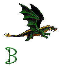 Flying Dragon Fliegende Drache Serpent animated alphabet gif