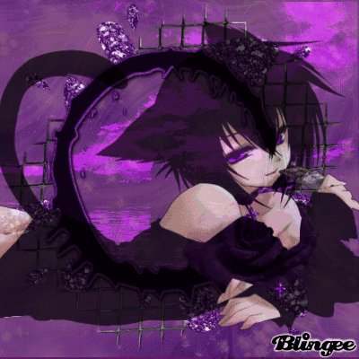 purple eyes...