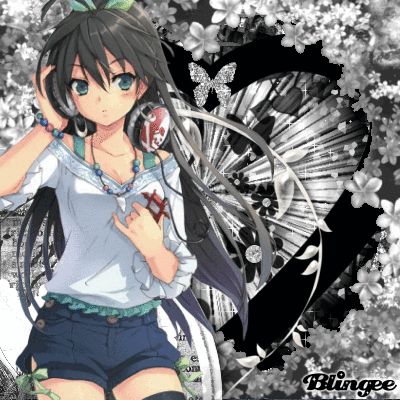 Blue Music Anime Girl