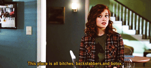 This place is all bitches, backstabbers and botox