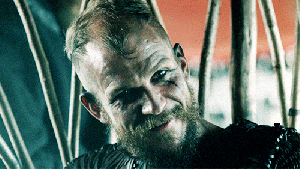 vikings s3e7 floki battle leader laughs