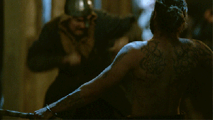 vikings s3e9 shirtless rollo fighting