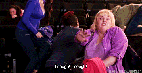 Fat Amy from Pitch Perfect yelling 