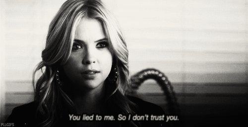 You lied to me. So I don't trust you.