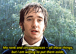 Mr. Darcy - my rank and circumstances