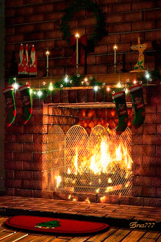 Fireplace at Christmas