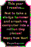 new computer glitter graphic year