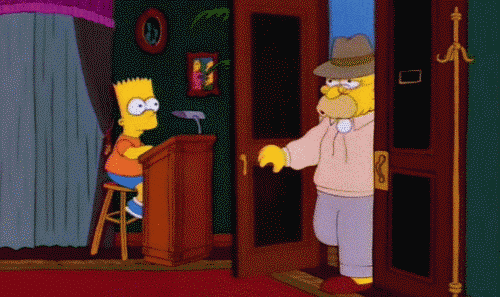 simpsons bart walking out ghosting man repeller