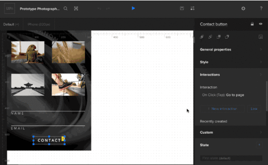 Adding a hover effect to a button.