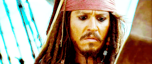 Captain Jack Sparrow disgusted
