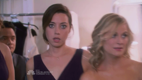 Image result for april ludgate shock gif