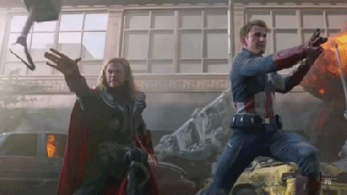 gif of Thor missing his hammer