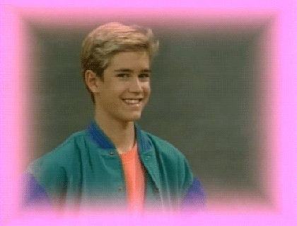 gif of Zack Morris from Saved by the Bell Nodding