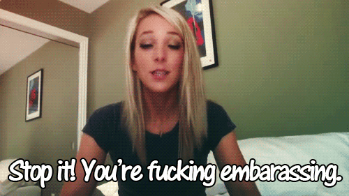 A gif of Jenna Marbles saying, 