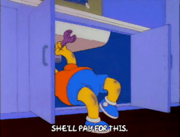Bart Simpson does some plumbing.