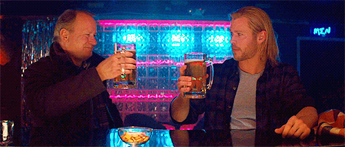 Eric Selvig and Thor Drinking