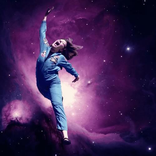 Amazing Space Gif Jumping Woman