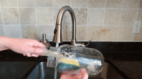 flowers-cleaning the vase