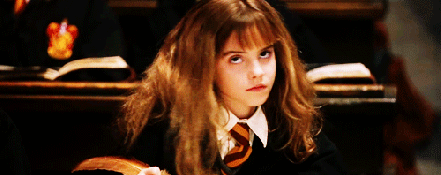 Hermione shaking her head