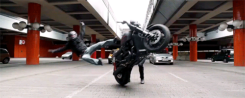 Captain America Civil War Bucky Barnes Motorcycle Stunt