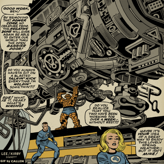 Jack Kirby Crazy Fantastic Four Panel - hypertech!