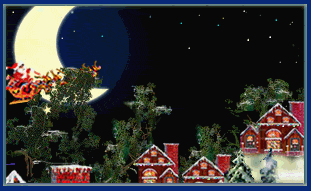 Starry Night Santa's Sleigh from AnimateIt.net