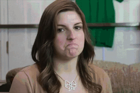 GIF of Kate Stark noping it out
