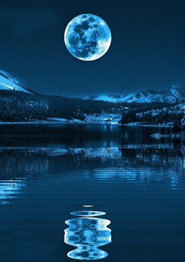 moon over the water