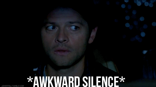 Image result for supernatural gifs castiel awkward silence