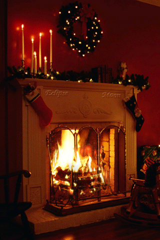 Christmas fireplace