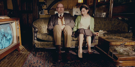 The Shape of Water Story Structure. Elisa and Giles dance on the couch.