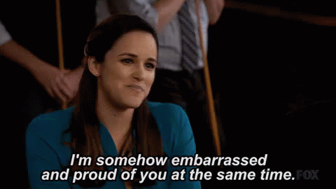 proud and embarrassed