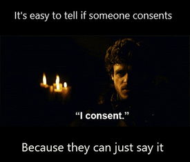 Game of Thrones I Consent scene with rob stark
