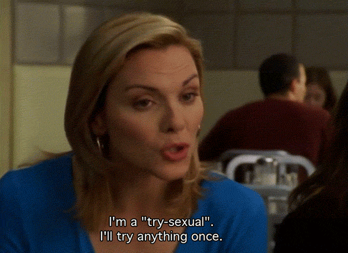 Image result for try anything one gif